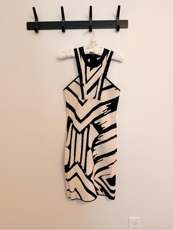 Ronny Kobo Collection Dresses & Skirts - Ronny Kobo Black & Cream Graphic Midi Dress